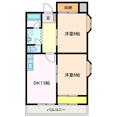 ロイヤルハイツ白子駅の物件間取画像